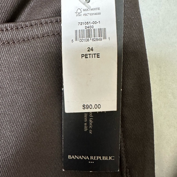 NWT; BANANA REPUBLIC COATED HIGH RISE SLIM PANTS🦋 - Picture 8 of 11